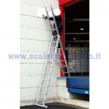 Scala componibile multiposizione in alluminio 2 x 12 aperta zoppa