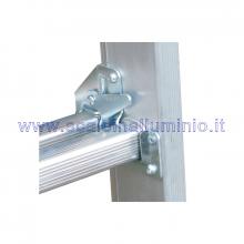 Scala componibile multiposizione in alluminio 2 x 8 gancio sicurezza 