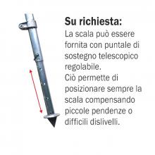 Scala conica 3 piedi con terminale a punta per Agricoltura - 6 gradini puntale telescopico - accessorio