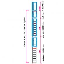 Scala con gabbia di protezione modulare n°19