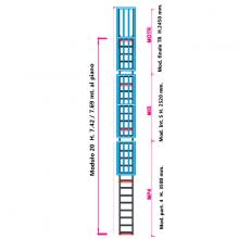 Scala con gabbia di protezione modulare n°20