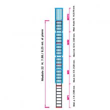 Scala con gabbia di protezione modulare n°22