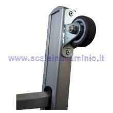 Scala componibile in alluminio 3 x 12 ruote di scorrimento