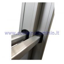 Scala componibile in alluminio 3 x 12 ruote innesti rampa gradini