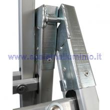 Scala componibile in alluminio 3 x 12 ruote cerniere in acciaio