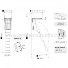 Scale retrattili per soffitte e sottotetti motorizzata 50 x 90 inglombri