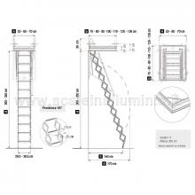 Scale retrattili 60 x 90 h 325 per soffitte e sottotetti sezioni