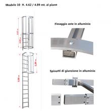 Scala con gabbia di protezione modulare n°10 particolari 