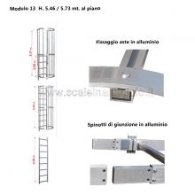 Scala con gabbia di protezione modulare n°13 particolari