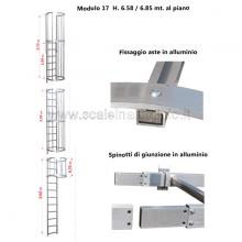 Scala con gabbia di protezione modulare n°17 particolari