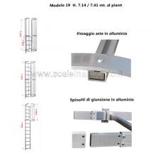 Scala con gabbia di protezione modulare n°19 particolari