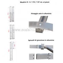 Scala con gabbia di protezione modulare n°21 particolari