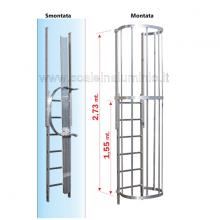 Scala con gabbia di protezione modulo finale T