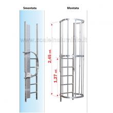 Scala con gabbia di protezione modulo finale TR