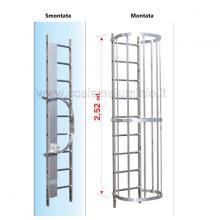 Scala con gabbia di protezione modulo intermedio s