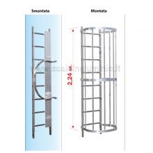 Scala con gabbia di protezione modulo intermedio s2