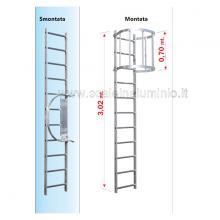 Scala con gabbia di protezione modulo di partenza 02