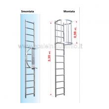 Scala con gabbia di protezione modulo di partenza 03