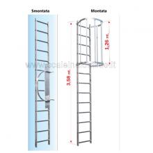 Scala con gabbia di protezione modulo di partenza 04