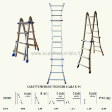 dettagli scala telescopica K44 