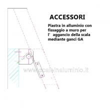 accessori scala per soppalchi in alluminio 5 gradini