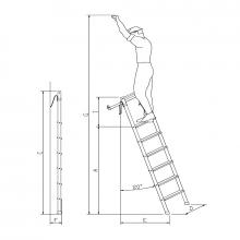 Scala con ganci 5 gradini