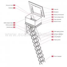 Scale retrattili per terrazze e tetti  60 x 110 particolari