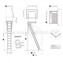 Scale retrattili per terrazze e tetti  60 x 110 disegni