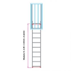 Scala con gabbia di protezione modulare n°2