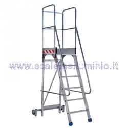 Scala a castello altezza piano 3.00 metri piattaforma 80 cm 12 gradini