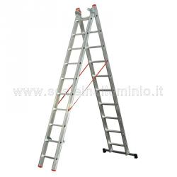 Scala componibile in alluminio professionale 2 rampe 13 gradini